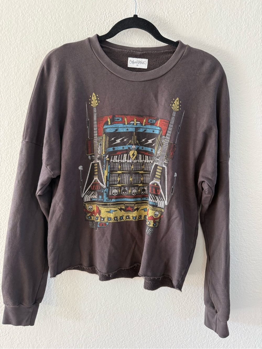 Lauren Moshi "Lee" Rock Truck Graphic Sweatshirt | Boyfriend Fit | XS/S | $198 R